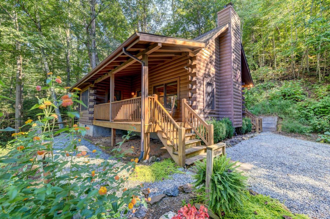 Waynesville Cabin With Covered Deck And Fire Pit! Lake Junaluska Exteriér fotografie